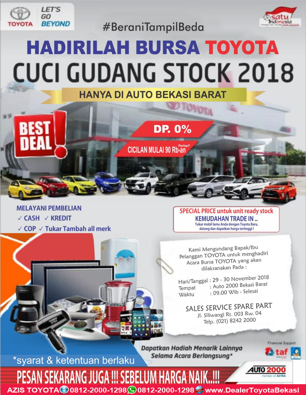 Promo Cuci Gudang 2018 Dealer Toyota Bekasi