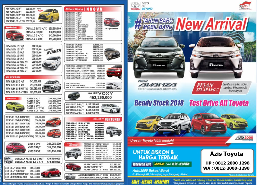 Promo New Avanza Facelift 2019 - Dealer Toyota Bekasi