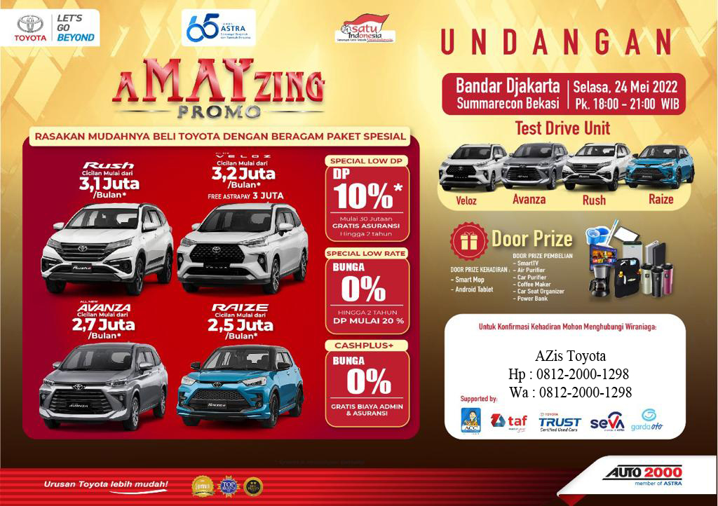 Promo Amazing dari Dealer Toyota Bekasi